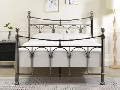 Limelight Gamma 6ft Super King Size Antique Nickel Metal Bed Frame