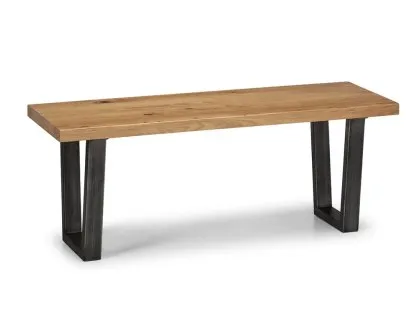 Julian Bowen Brooklyn 120cm Oak Dining Bench Julian Bowen Brooklyn 120cm Oak Dining Bench