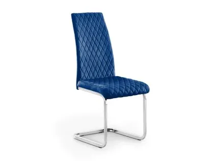 Julian Bowen Calabria Blue Velvet Dining Chair Julian Bowen Calabria Blue Velvet Dining Chair