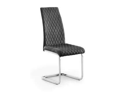 Julian Bowen Calabria Grey Velvet Dining Chair Julian Bowen Calabria Grey Velvet Dining Chair