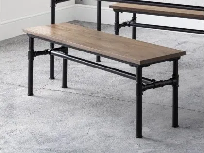 Julian Bowen Carnegie 120cm Mocha Elm Dining Bench Julian Bowen Carnegie 120cm Mocha Elm Dining Bench