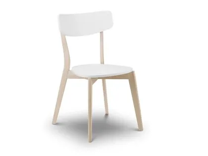 Julian Bowen Casa White and Limed Oak Dining Chair Julian Bowen Casa White and Limed Oak Dining Chair