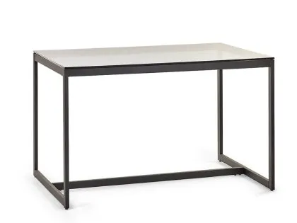 Julian Bowen Chicago 120cm Smoked Glass Dining Table Julian Bowen Chicago 120cm Smoked Glass Dining Table