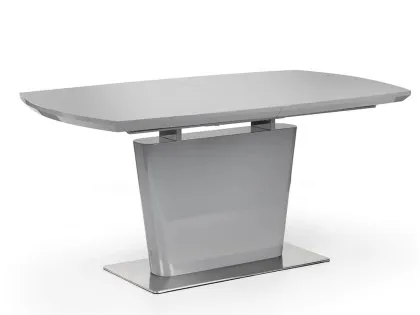 Julian Bowen Como 160cm Grey High Gloss Extending Dining Table