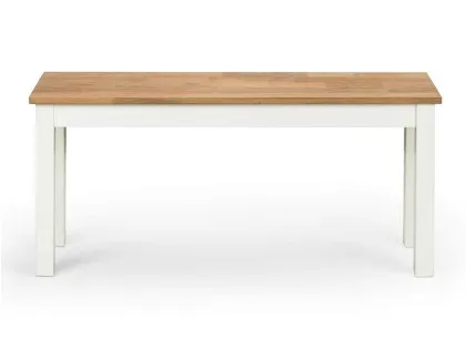 Julian Bowen Coxmoor 101cm Ivory and Oak Dining Bench