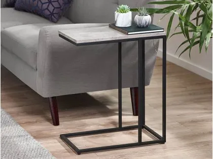 Julian Bowen Staten Concrete Effect Drinks Table Julian Bowen Staten Concrete Effect Drinks Table