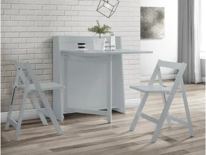 Julian Bowen Helsinki Grey Foldaway Dining Table and 2 Chair Set Julian Bowen Helsinki Grey Foldaway Dining Table and 2 Chair Set