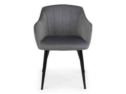 Julian Bowen Hobart Grey Velvet Dining Chair