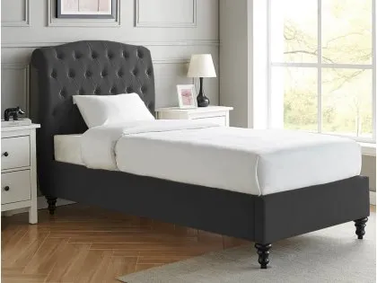 Limelight Rosa Black Fabric Bed Frame Limelight Rosa Black Fabric Bed Frame