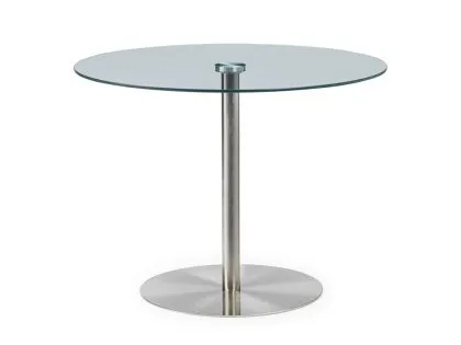 Julian Bowen Milan 100cm Glass Dining Table Julian Bowen Milan 100cm Glass Dining Table