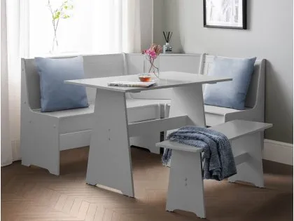 Julian Bowen Newport 109cm Grey Corner Dining Set Julian Bowen Newport 109cm Grey Corner Dining Set