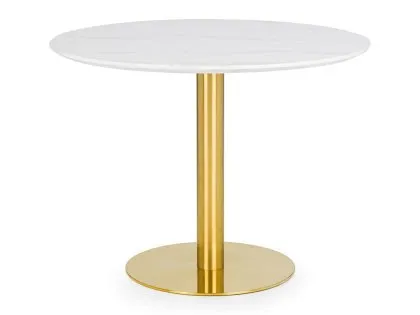 Julian Bowen Palermo 100cm White Marble and Gold Dining Table Julian Bowen Palermo 100cm White Marble and Gold Dining Table