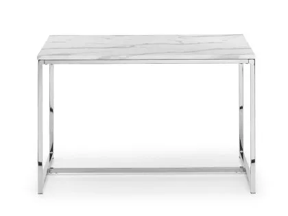 Julian Bowen Scala 120cm Marble Effect and Chrome Dining Table Julian Bowen Scala 120cm Marble Effect and Chrome Dining Table