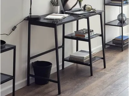 Julian Bowen Chicago Smoked Glass Desk Julian Bowen Chicago Smoked Glass Desk