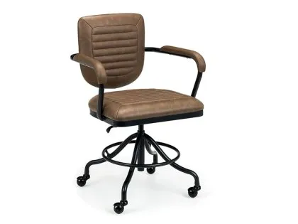 Julian Bowen Gehry Brown Faux Leather Office Chair Julian Bowen Gehry Brown Faux Leather Office Chair