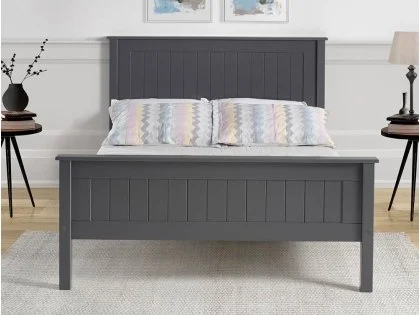 Limelight Taurus 5ft King Size Dark Grey Wooden Bed Frame (High Footend)