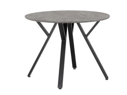Seconique Athens 100cm Concrete Effect Round Dining Table Seconique Athens 100cm Concrete Effect Round Dining Table