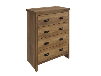 GFW Boston Knotty Oak Effect 4 Drawer Chest of Drawers