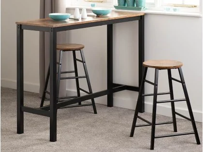 Seconique Athens Acacia and Black 2 Seat Bar Set Seconique Athens Acacia and Black 2 Seat Bar Set