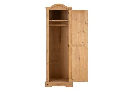 Seconique Corona Pine 1 Door Single Wardrobe