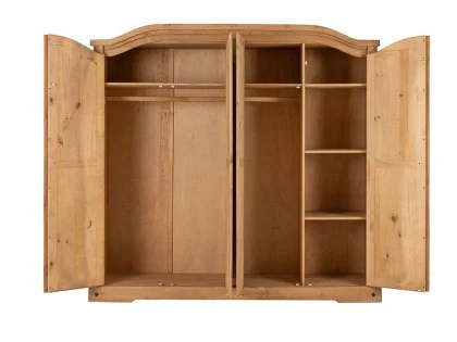 Seconique Corona Pine 4 Door Wardrobe