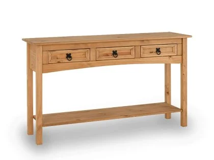 Seconique Corona Pine 3 Drawer Console Table Seconique Corona Pine 3 Drawer Console Table