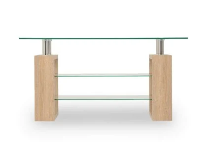 Seconique Milan Glass and Oak TV Unit