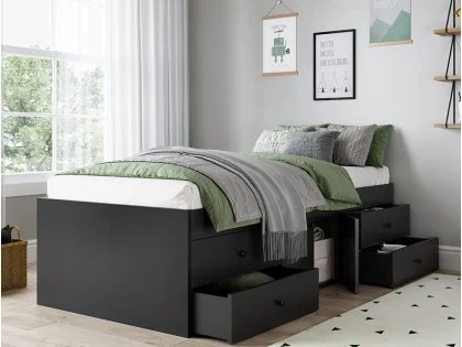 Kidsaw Captain's 3ft Single Black Cabin Bed Kidsaw Captain's 3ft Single Black Cabin Bed