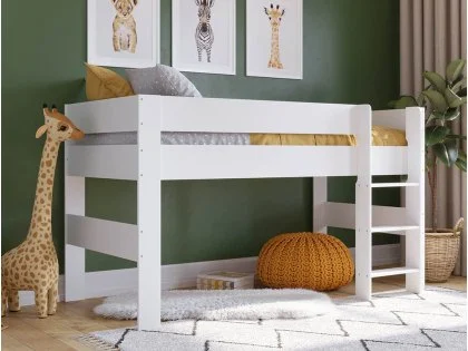 Kidsaw Kudl White Mid Sleeper Bed Frame Kidsaw Kudl White Mid Sleeper Bed Frame