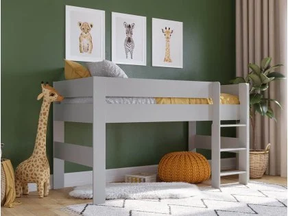 Kidsaw Kudl Grey Mid Sleeper Bed Frame Kidsaw Kudl Grey Mid Sleeper Bed Frame