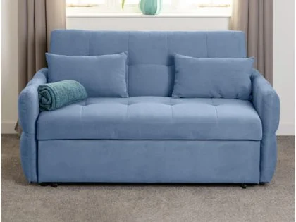 Seconique Chelsea Blue Fabric Sofa Bed Seconique Chelsea Blue Fabric Sofa Bed