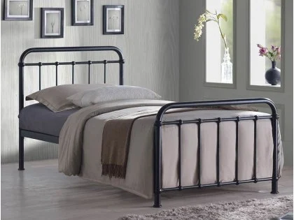 Time Living Miami Black Metal Bed Frame Time Living Miami Black Metal Bed Frame