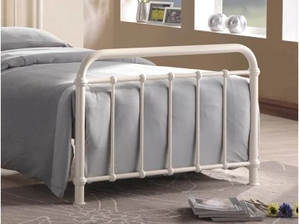 Time Living Miami 3ft Single Ivory Metal Bed Frame