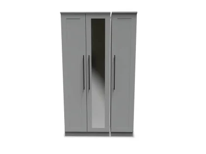 Welcome Beverley 3 Door Tall Mirrored Triple Wardrobe (Assembled)