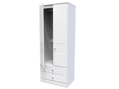 Welcome San Jose 2 Door 2 Drawer Tall Double Wardrobe (Assembled)