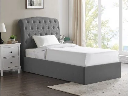 Limelight Rosa 3ft Single Dark Grey Fabric Ottoman Bed Frame