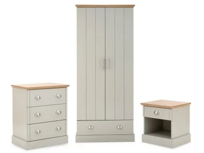 GFW Kendal Light Grey and Oak 3 Piece Bedroom Furniture Set GFW Kendal Light Grey and Oak 3 Piece Bedroom Furniture Set