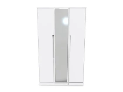 Welcome Monaco 3 Door Tall Mirrored Triple Wardrobe (Assembled)