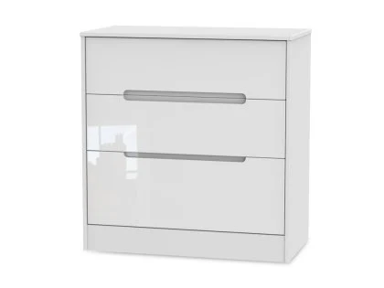 Welcome Monaco Gloss 3 Drawer Deep Chest of Drawers (Assembled)