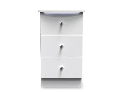 Welcome Lumiere 3 Drawer Bedside Table (Assembled)