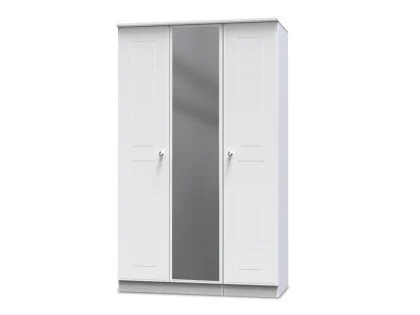 Welcome Victoria 3 Door Mirrored Triple Wardrobe (Assembled)