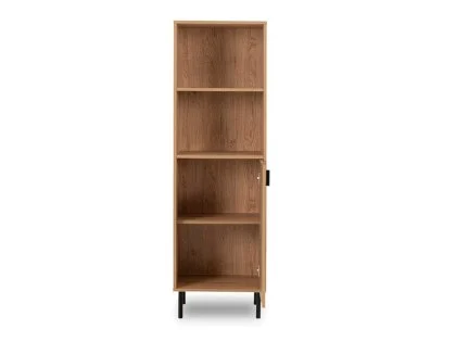 Seconique Leon Oak 1 Door Bookcase