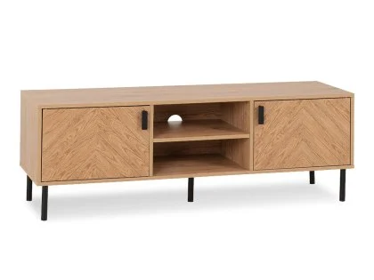 Seconique Leon Oak 2 Door TV Cabinet Seconique Leon Oak 2 Door TV Cabinet