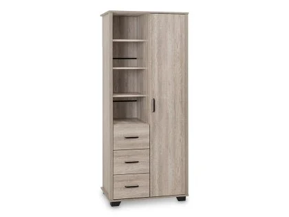 Seconique Oliver Light Oak 1 Door 3 Drawer Wardrobe Seconique Oliver Light Oak 1 Door 3 Drawer Wardrobe
