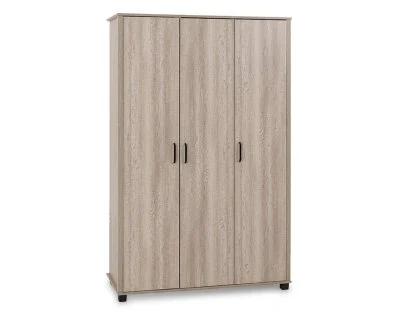 Seconique Oliver Light Oak 3 Door Triple Wardrobe Seconique Oliver Light Oak 3 Door Triple Wardrobe