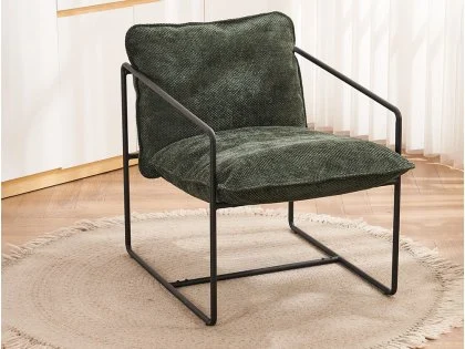 Seconique Tivoli Green Fabric Accent Chair Seconique Tivoli Green Fabric Accent Chair