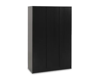 Seconique Malvern Black 3 Door Triple Wardrobe Seconique Malvern Black 3 Door Triple Wardrobe