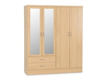 Seconique Nevada Sonoma Oak 4 Piece Large Bedroom Furniture Package