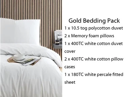 Harwood Textiles Gold 4ft Small Double Bedding Pack Harwood Textiles Gold 4ft Small Double Bedding Pack