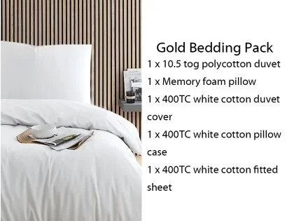 Harwood Textiles Gold 3ft Single Bedding Pack Harwood Textiles Gold 3ft Single Bedding Pack